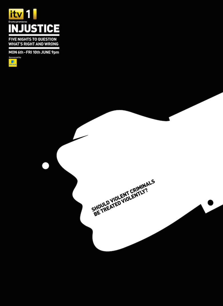 Negative space art / design / illustrations / ads - ITV: Injustice (3)