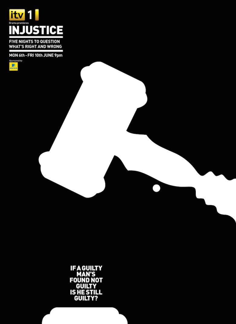 Negative space art / design / illustrations / ads - ITV: Injustice (4)