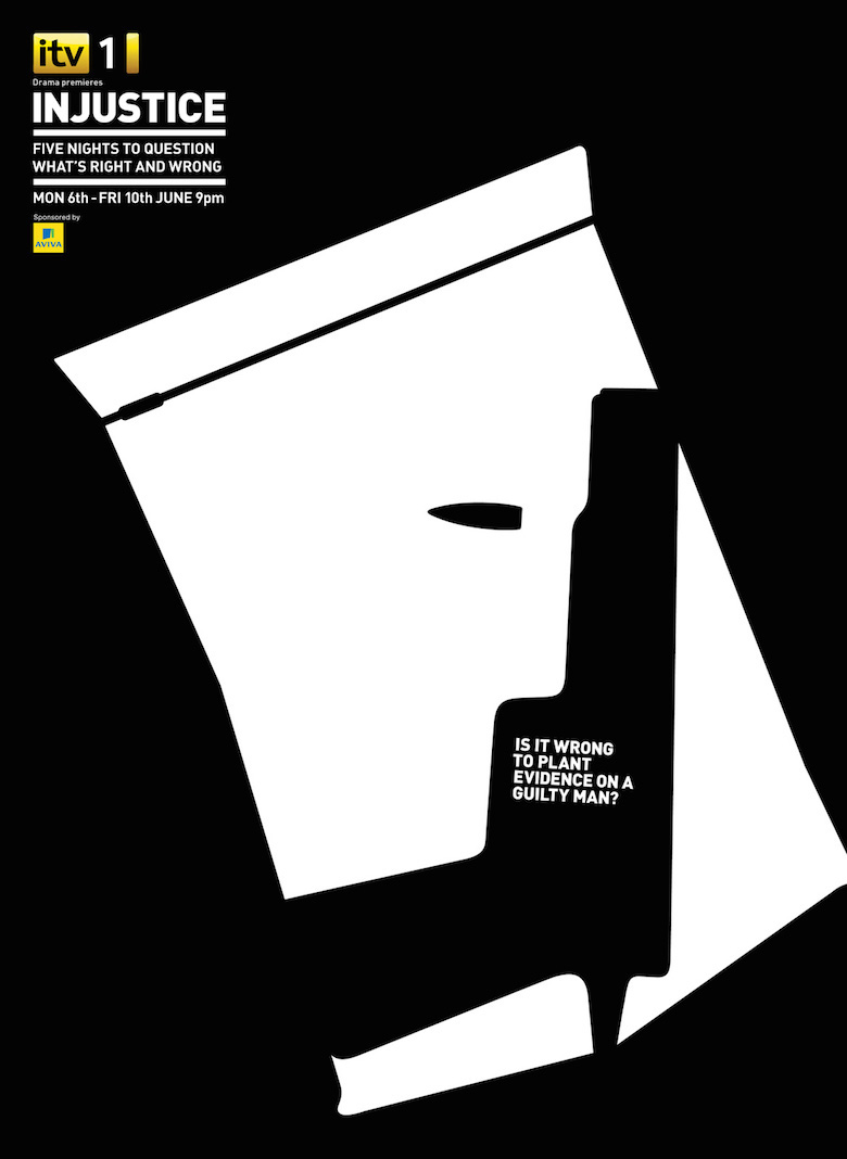 Negative space art / design / illustrations / ads - ITV: Injustice (5)