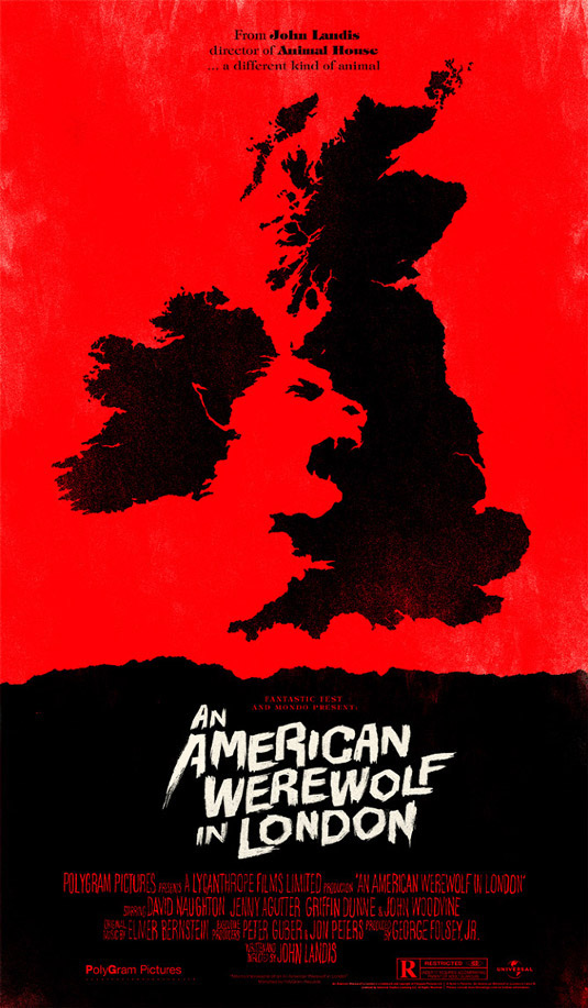 Negative space art / design / illustrations / ads - An American Werewolf In London