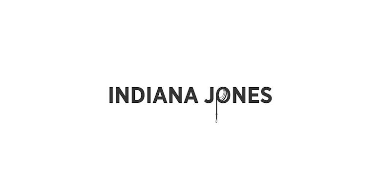 Typographic movie names/titles/logos - Indiana Jones