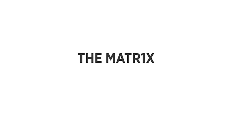 Typographic movie names/titles/logos - The Matrix