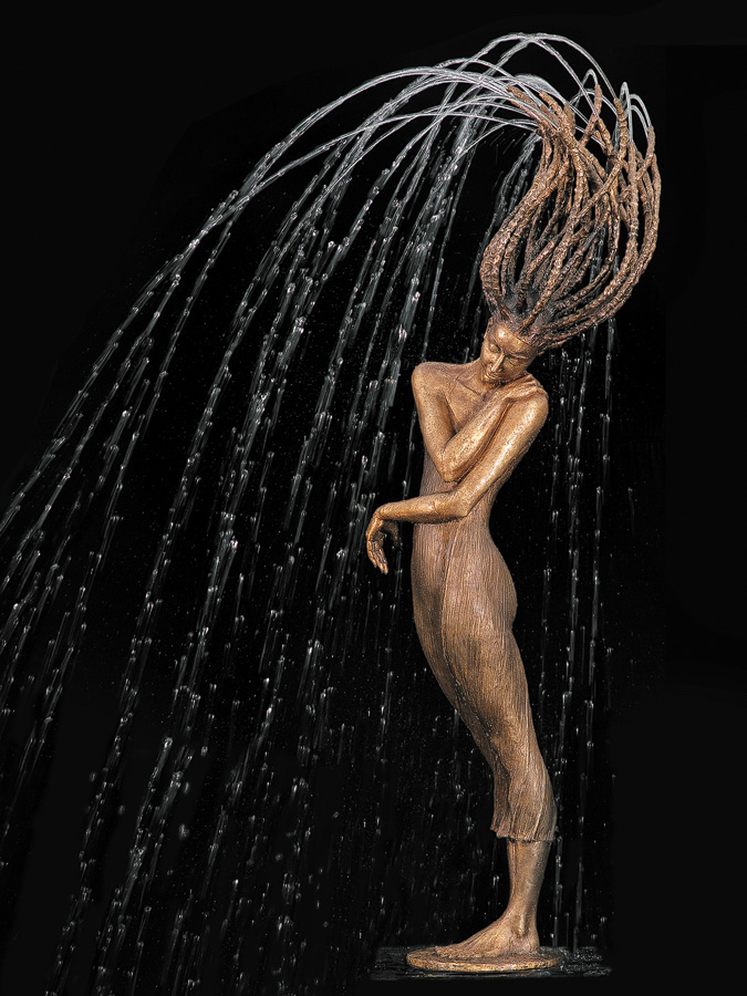 Bronze water fountain sculptures by Malgorzata Chodakowska (2)