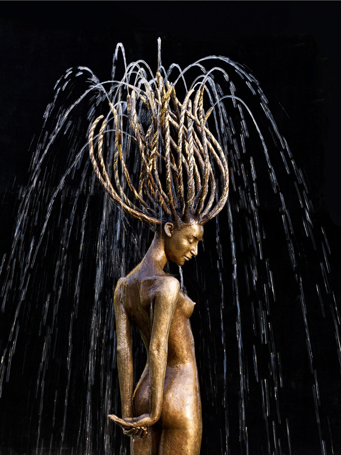 Bronze water fountain sculptures by Malgorzata Chodakowska (3)