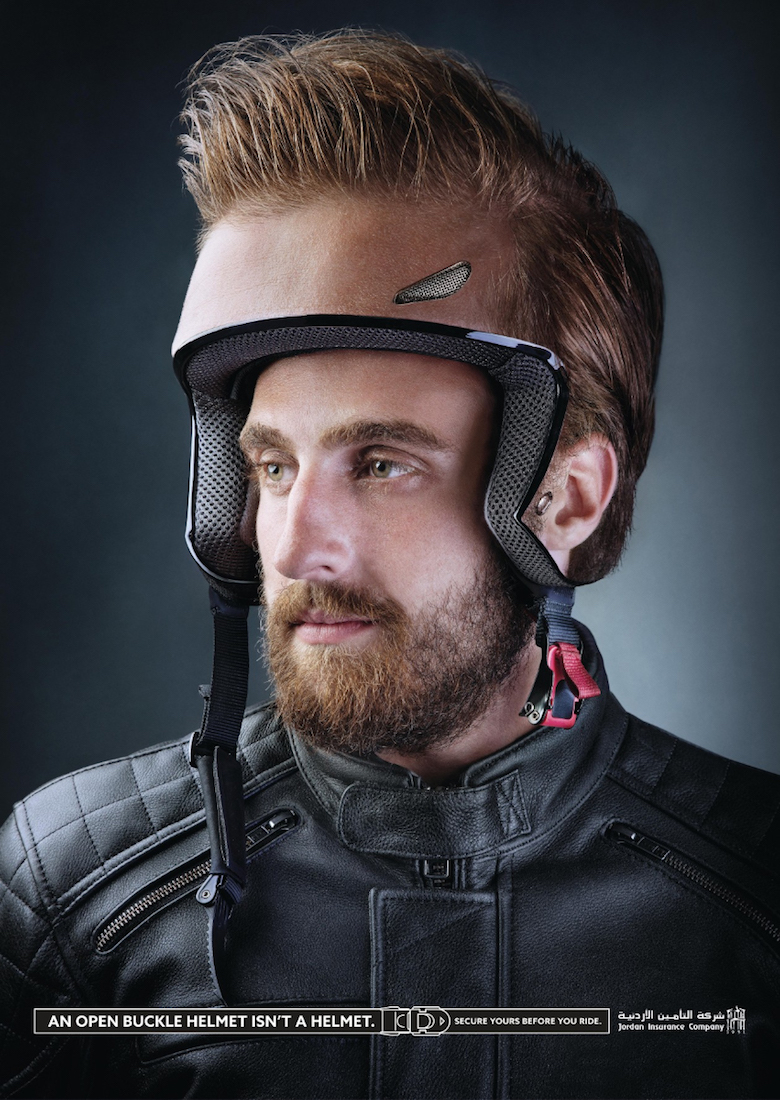 These Brilliant Ads Remind You That Wearing An Unbuckled Helmet Is As Bad As Wearing No Helmet 