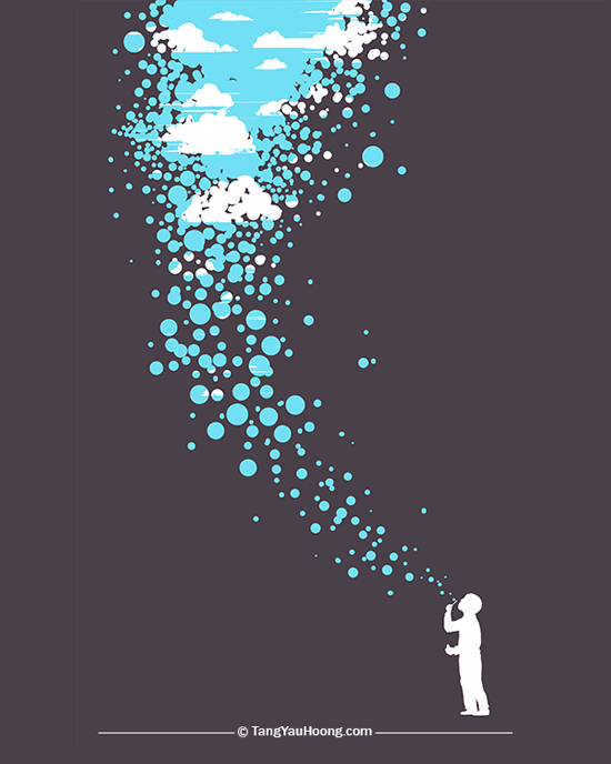 Negative space art illustrations by Tang Yau Hoong - 37