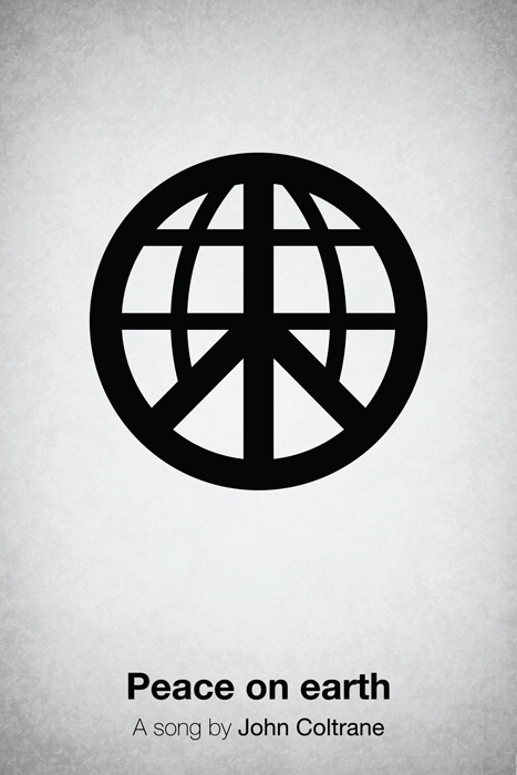 Pictogram music posters of song names - Peace On Earth - John Coltrane