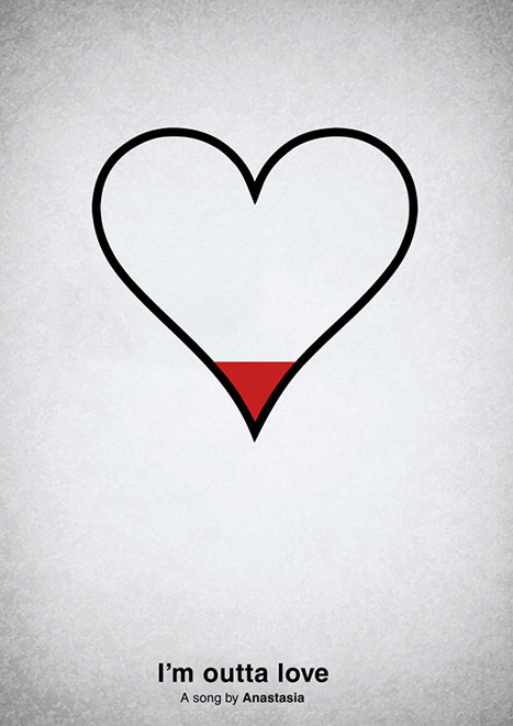 Pictogram music posters of song names - I'm Outta Love - Anastasia