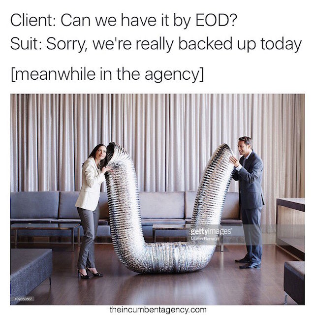 Ad agency life shown with funny stock photos - 9