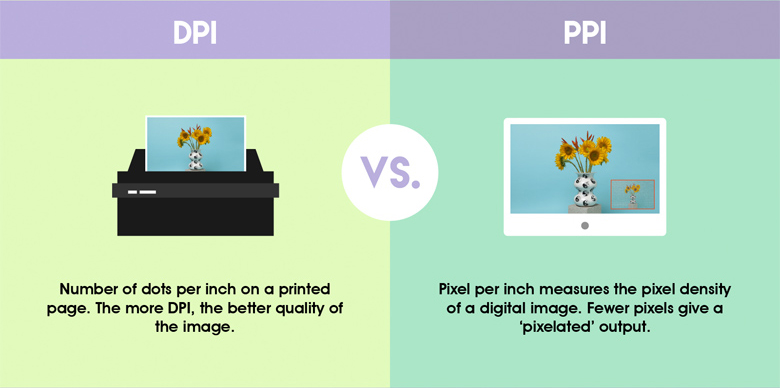 Differences between common graphic design terms - DPI vs. PPI