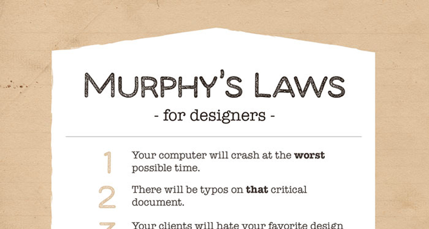 10 Funny Murphy's Laws For Designers