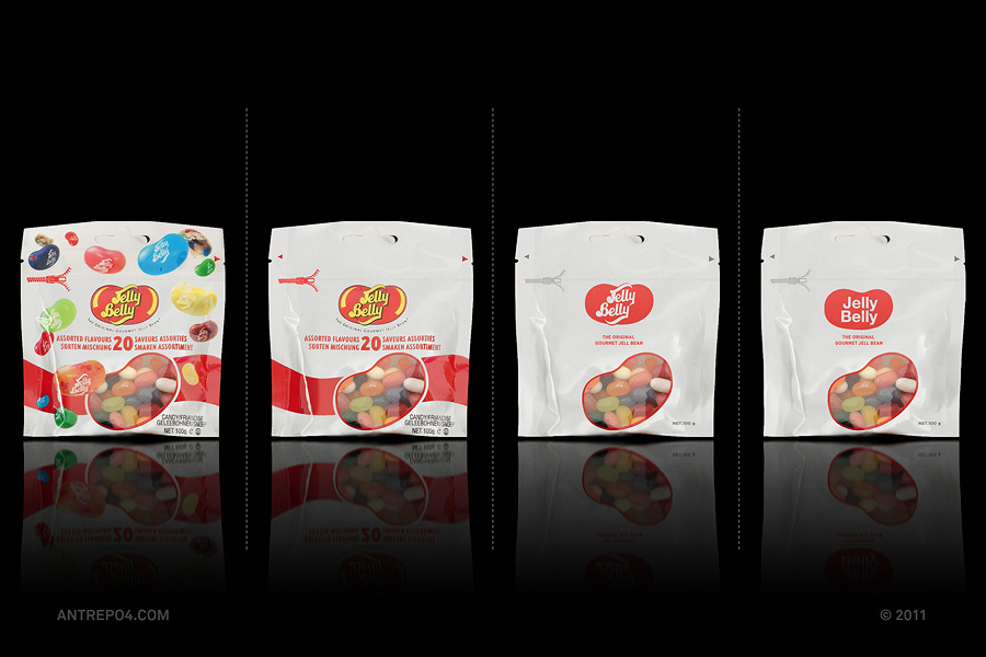 Minimalist product packaging of famous brands - Jelly Belly