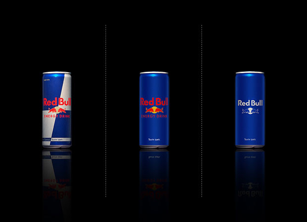 Minimalist product packaging of famous brands - Red Bull