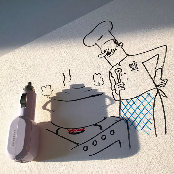 Shadow doodle art by Vincent Bal - 4