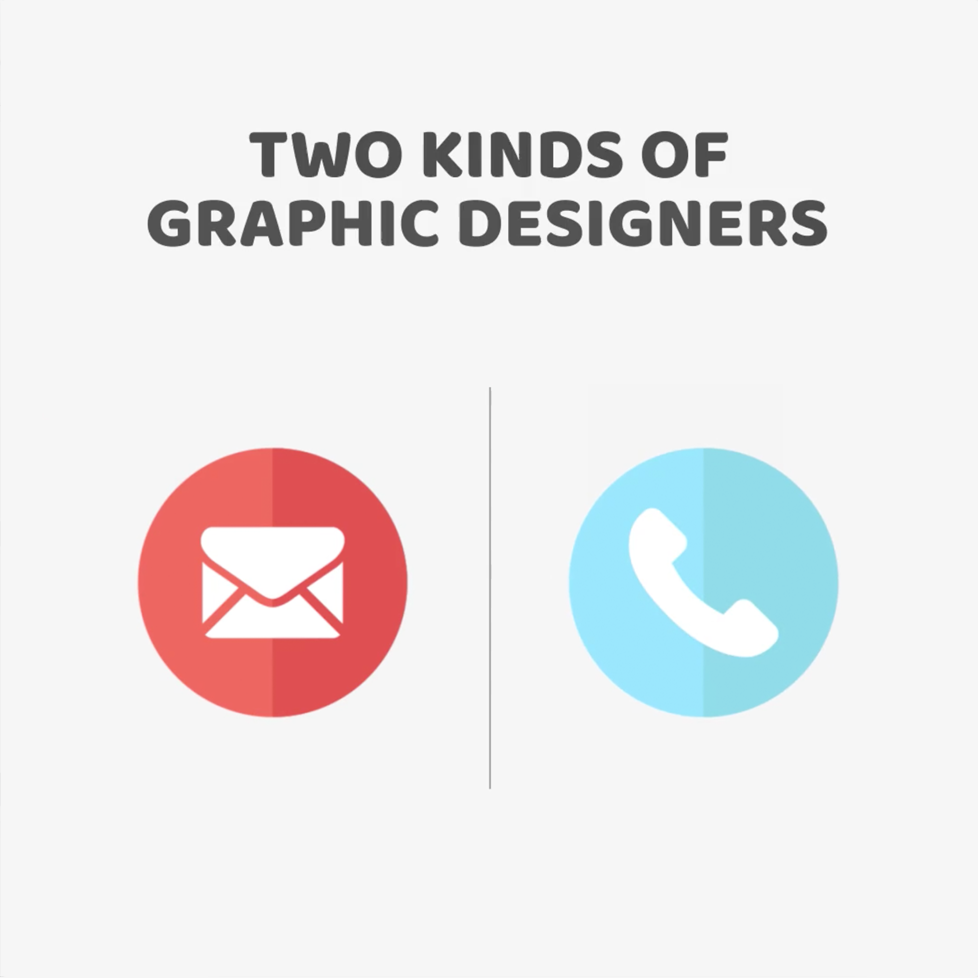 Two kinds of Graphic Designers - Mail vs. Phone