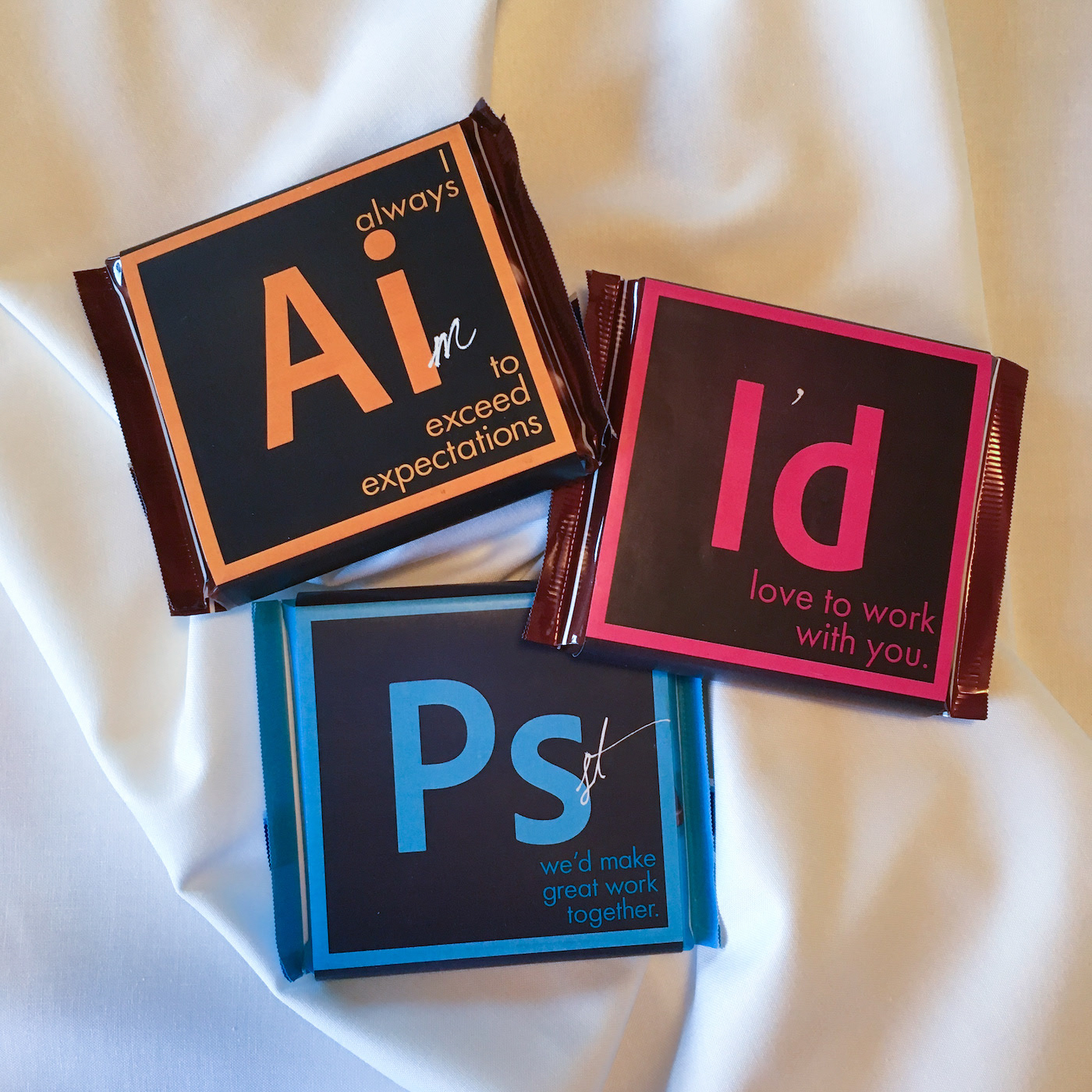 Adobe Suite Chocolate Bars - Illustrator, Photoshop, InDesign