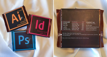 Designer Creates Adobe-Inspired Chocolate Bars For Job Interviews And Clients