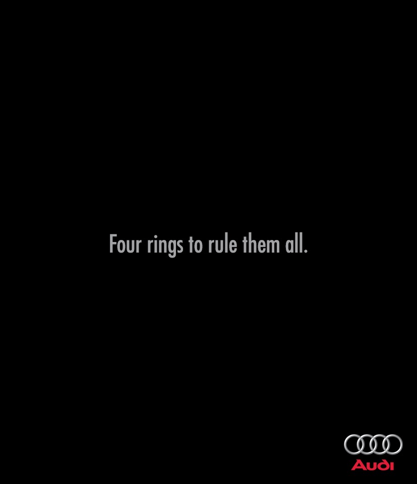 Creative ads with clever copywriting - Audi