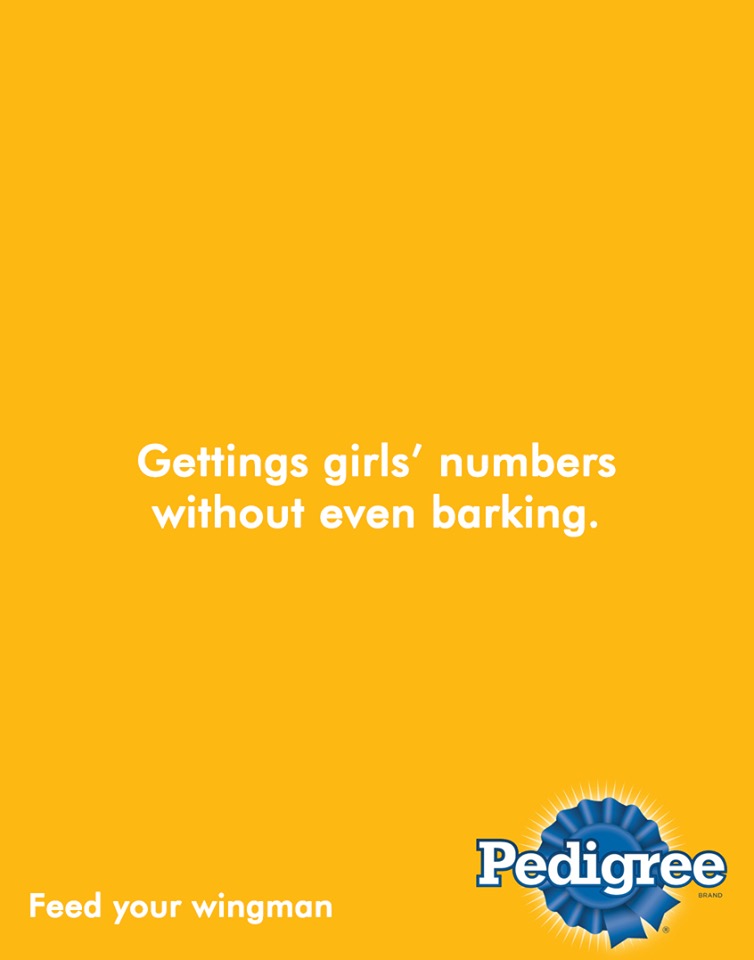 Creative ads with clever copywriting - Pedigree