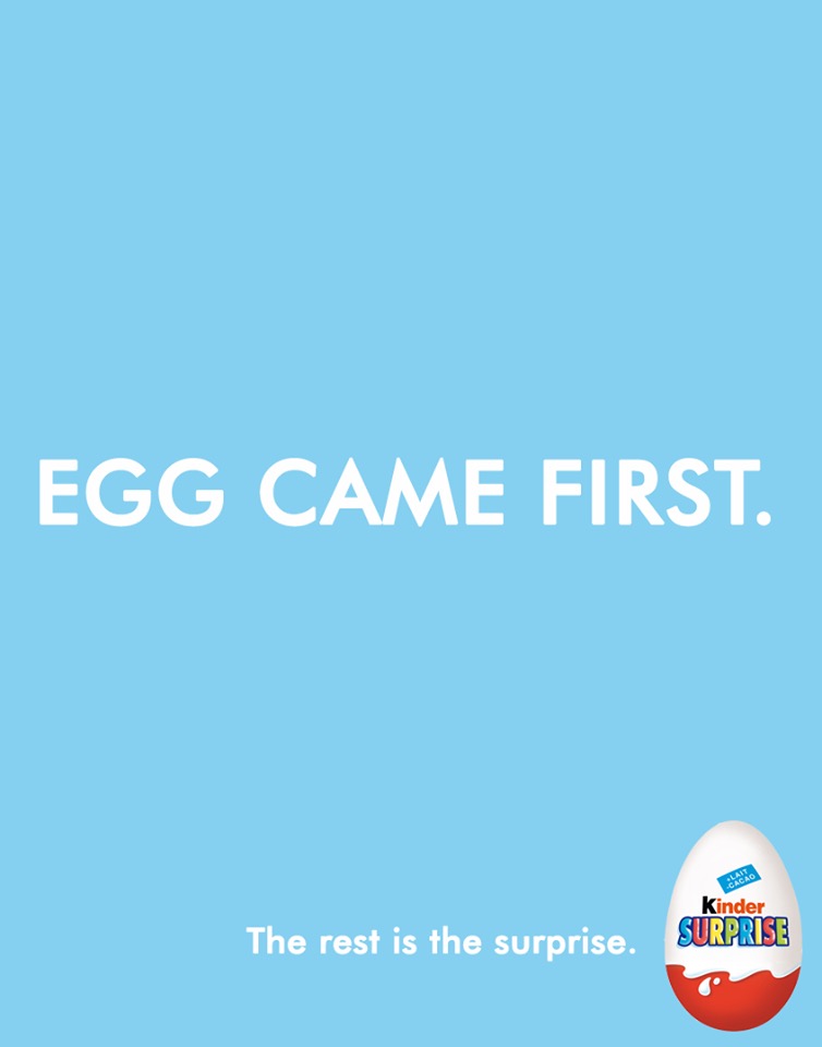 Creative ads with clever copywriting - Kinder Surprise