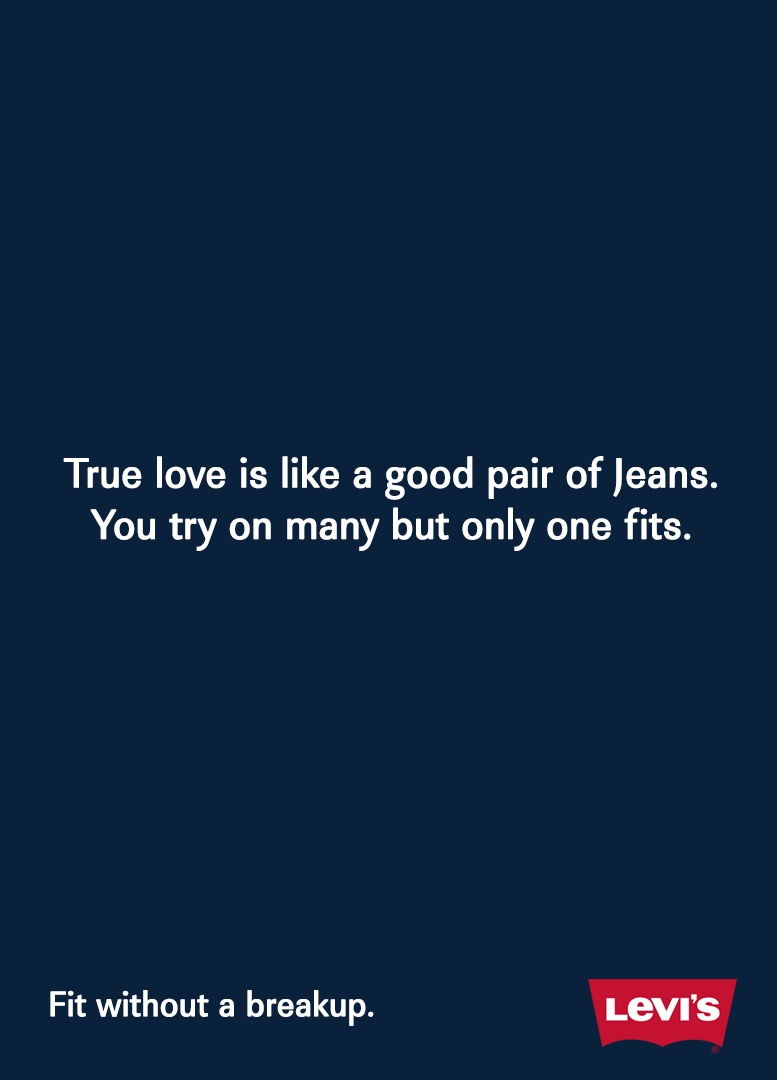 Creative ads with clever copywriting - Levi's