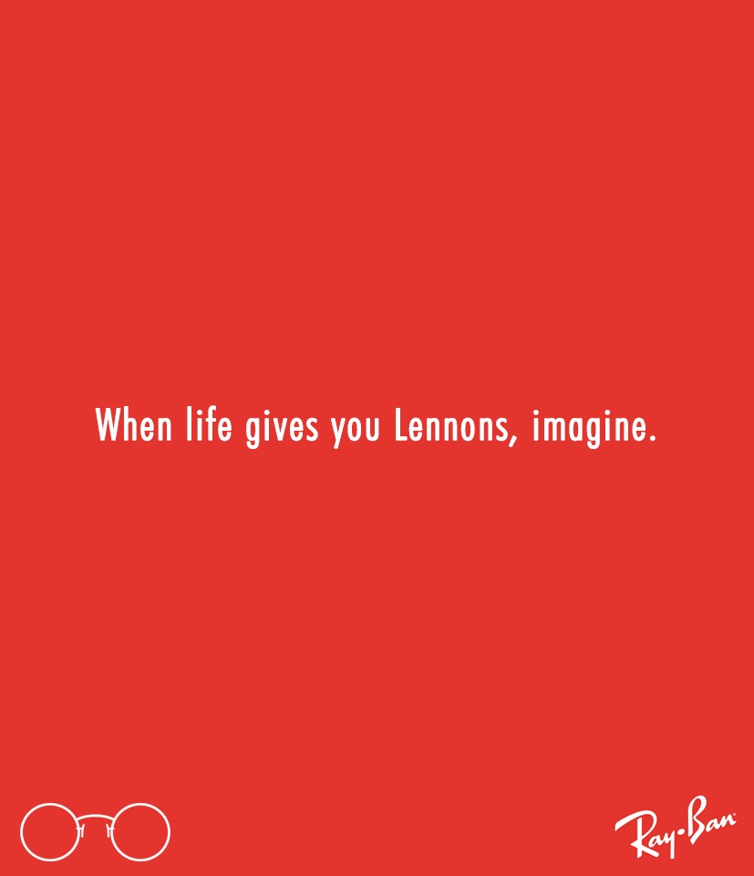 Creative ads with clever copywriting - Ray-Ban