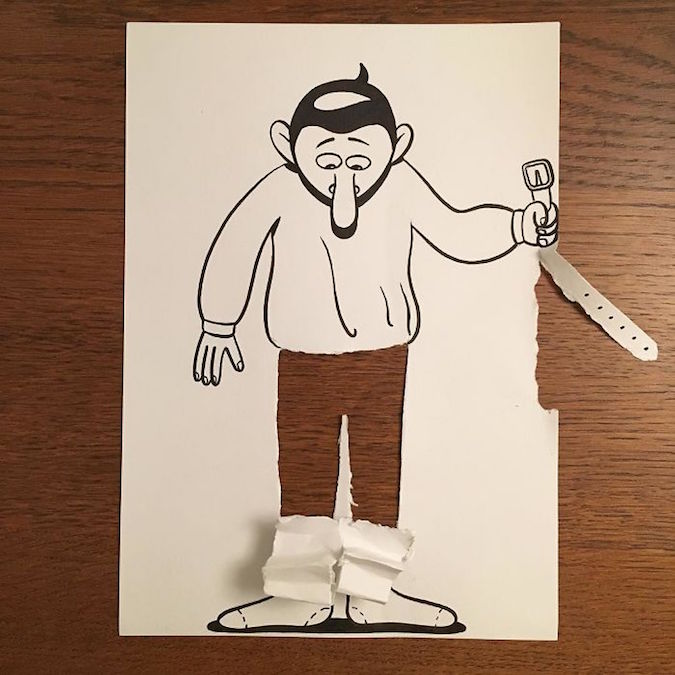 3D paper folding art and drawings by HuskMitNavn - 23