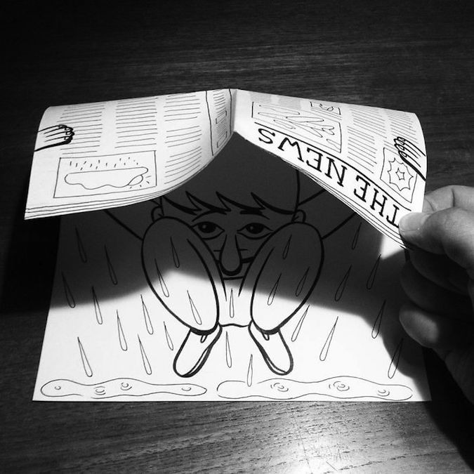3D paper folding art and drawings by HuskMitNavn - 24
