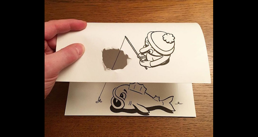 3d art drawing on paper