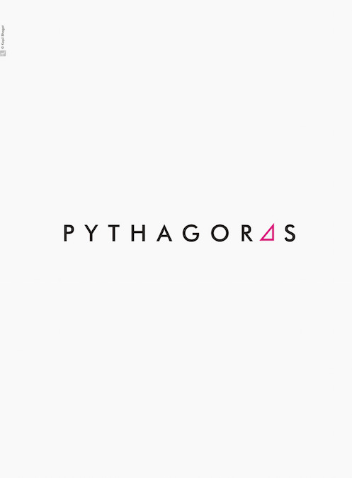 Creative Typographic Science Posters - Pythagoras