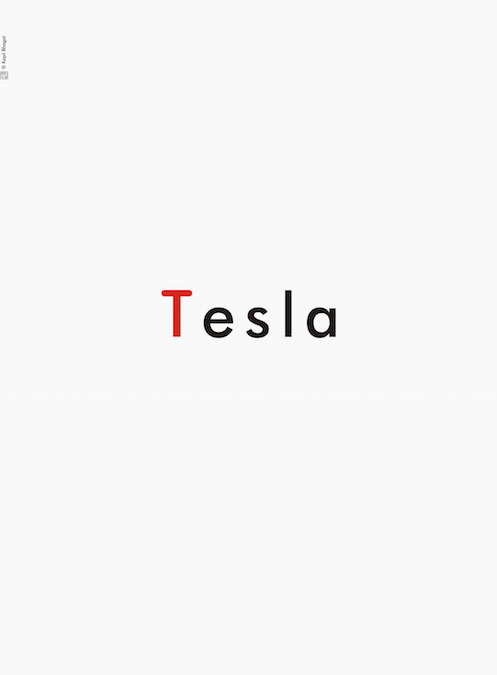 Creative Typographic Science Posters - Tesla