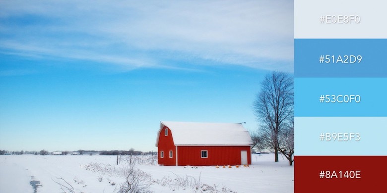 Beautiful color combinations, schemes and palettes - Winter Barn