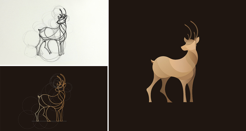 Beautiful, Colorful Animal Logos Based On Circular Geometry