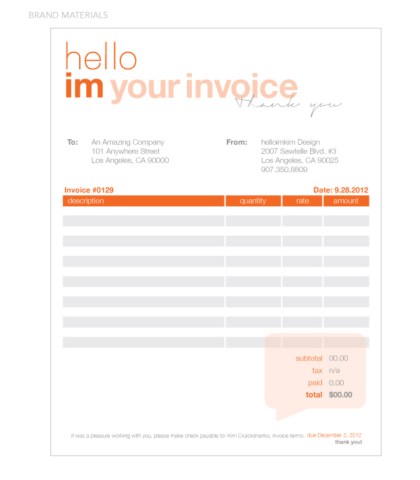 Creative invoice bill designs to impress clients - 19