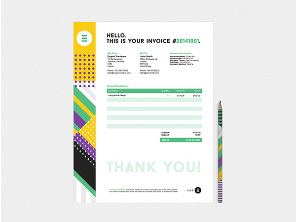 Creative invoice bill designs to impress clients - 2