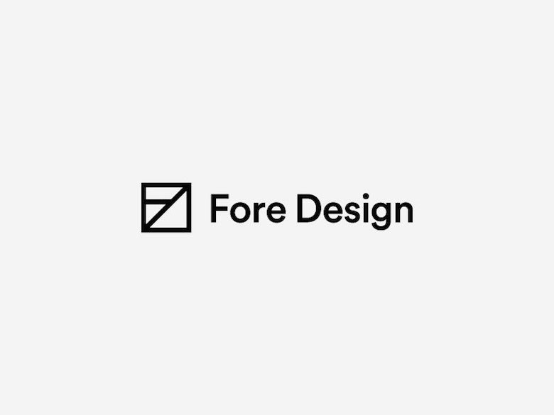 Creative Logo Design Inspiration With Hidden Meanings - Fore Design Square Logo with hidden F and D