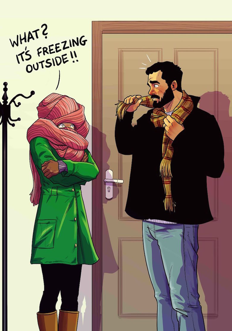 Artist Shares His Everyday Life With Wife Using Comic Illustrations