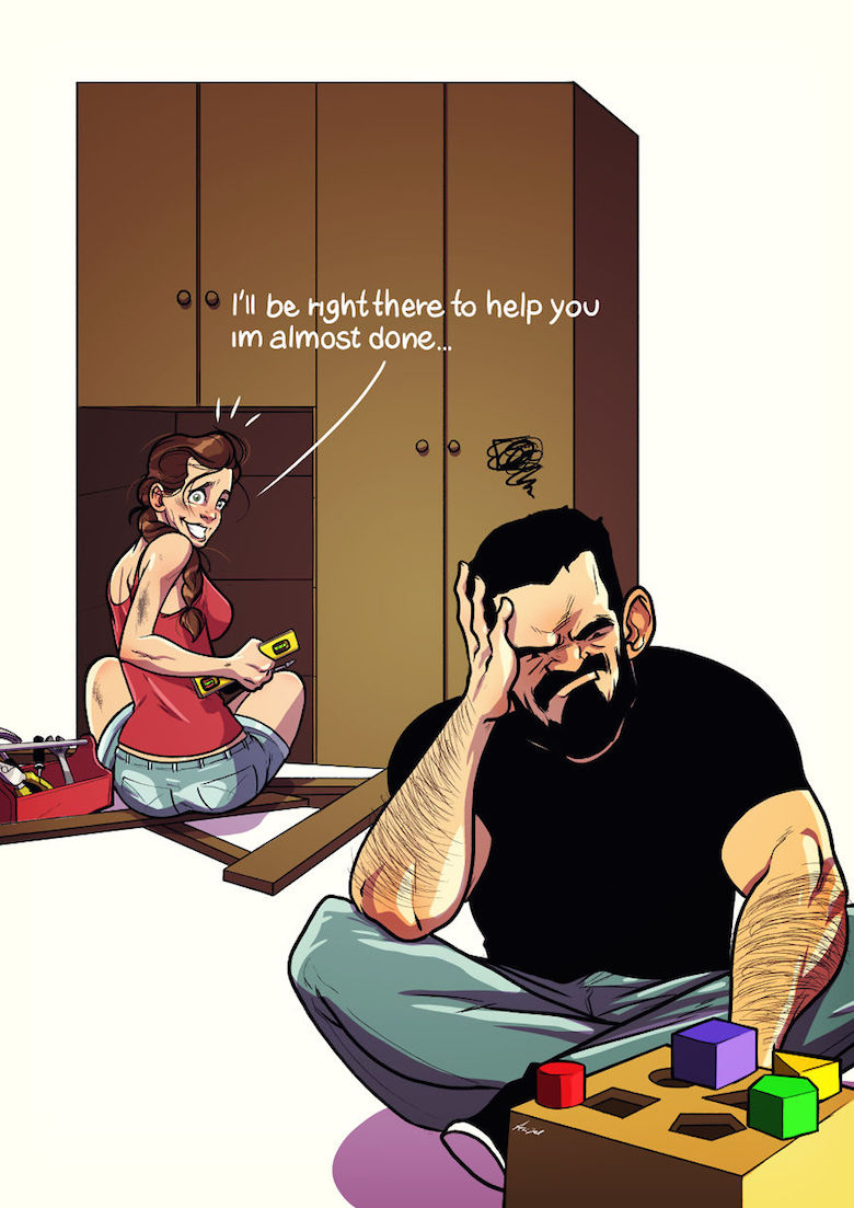 Artist Shares His Everyday Life With Wife Using Comic Illustrations