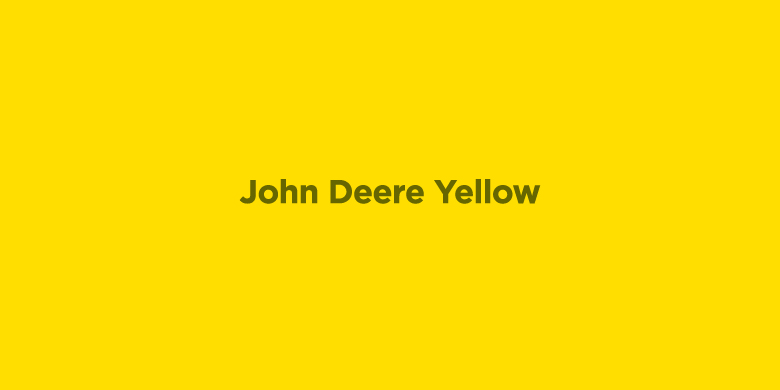 Trademarked Colors - John Deere Yellow