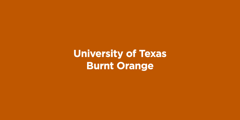 Trademarked Colors - University of Texas: Burnt Orange