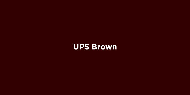 Trademarked Colors - UPS Brown