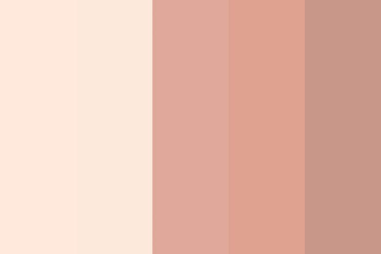 Skin color shades, combinations, palettes, schemes