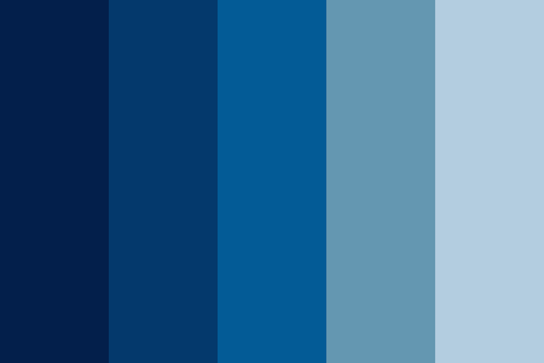 Blue color shades, combinations, palettes, schemes