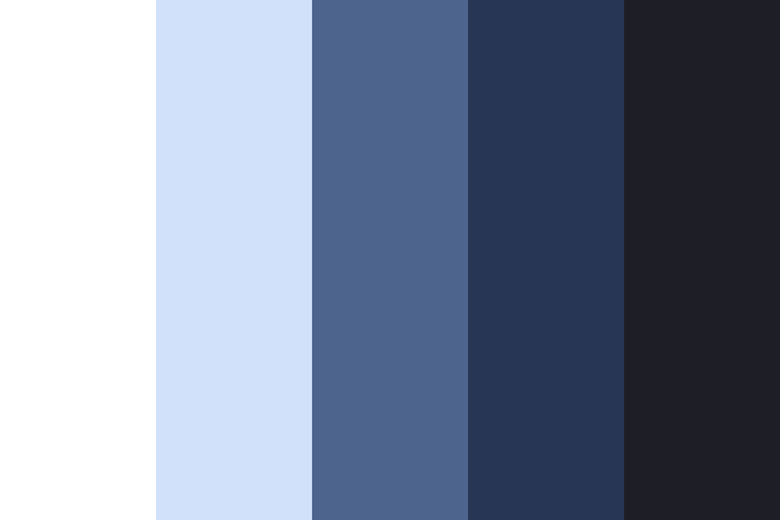 Blue ray metallic color palette