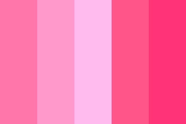 Pink color shades, combinations, palettes, schemes