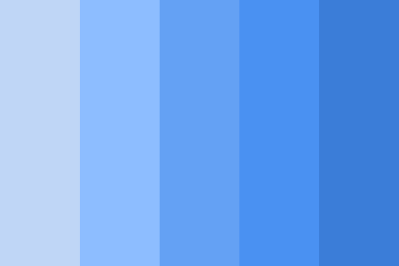 Blue color shades, combinations, palettes, schemes