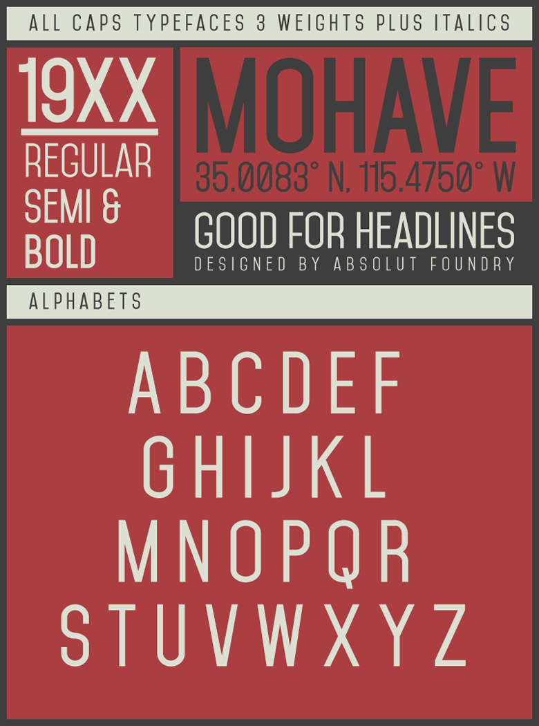 Beautiful, creative free fonts for designers - Mohave