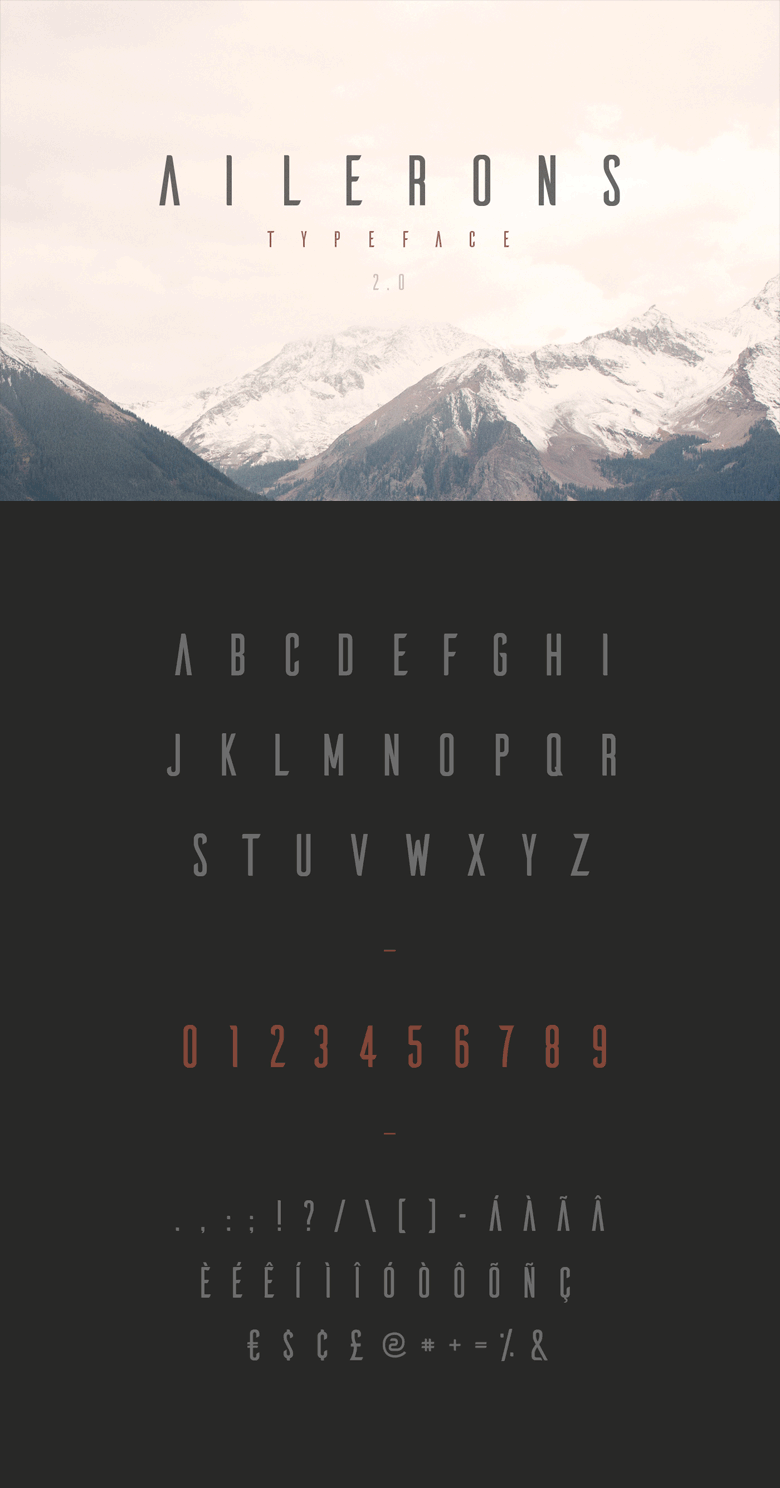 Beautiful, creative free fonts for designers - Ailerons