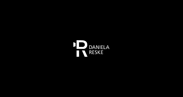 Daniela Reske logo design using letters to create a clever visual idea