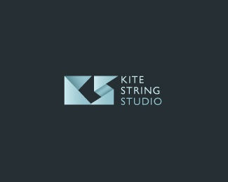 Kite String Studio logo design using letters to create a clever visual idea